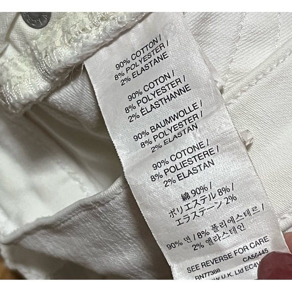 J.Crew White Denim Shorts Size 30 Raw Hem Stretch Summer Classic - Picture 5 of 8